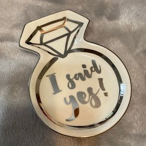 Engagement Wedding Ring Dish “I Said Yes” Slant Collection NWT